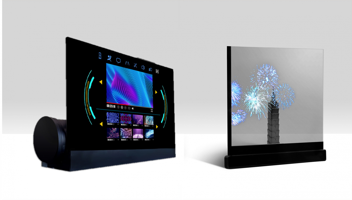 可捲式、折疊性、高透明